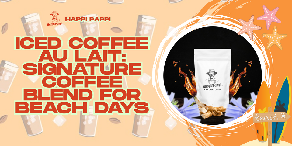 Iced Coffee Au Lait: Signature Coffee Blend for Beach Days